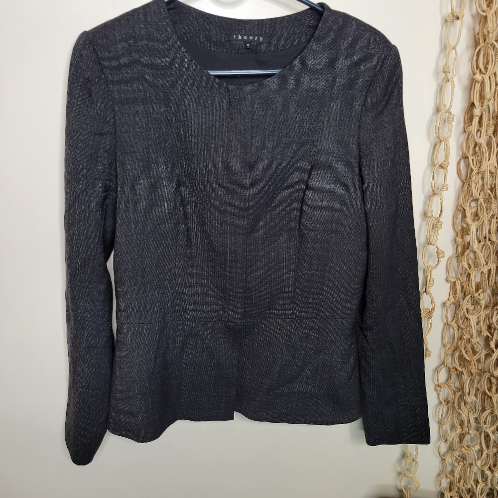 Theory Blazer Zip Up Workwear Womens Size 10